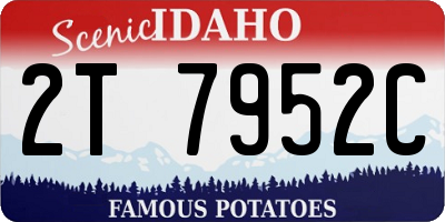 ID license plate 2T7952C