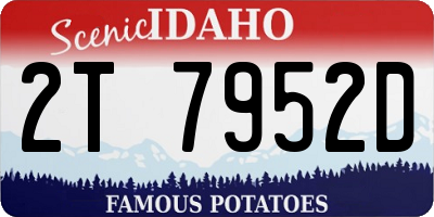 ID license plate 2T7952D