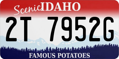 ID license plate 2T7952G