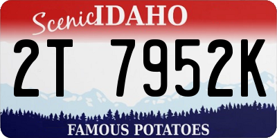 ID license plate 2T7952K
