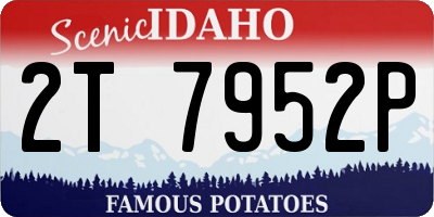 ID license plate 2T7952P