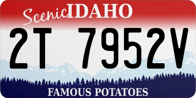 ID license plate 2T7952V