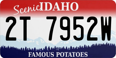 ID license plate 2T7952W