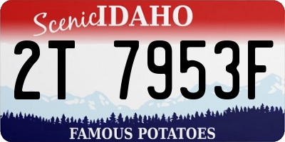 ID license plate 2T7953F
