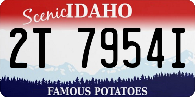 ID license plate 2T7954I