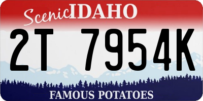 ID license plate 2T7954K