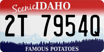 ID license plate 2T7954Q