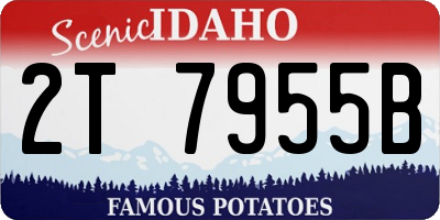 ID license plate 2T7955B