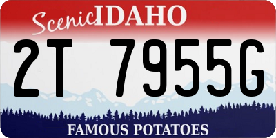 ID license plate 2T7955G