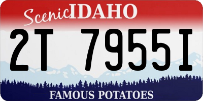 ID license plate 2T7955I