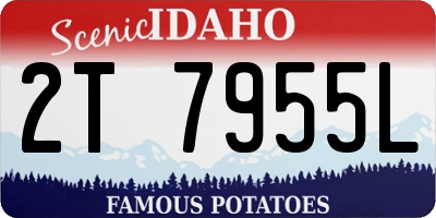ID license plate 2T7955L