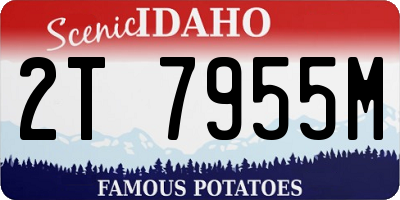 ID license plate 2T7955M