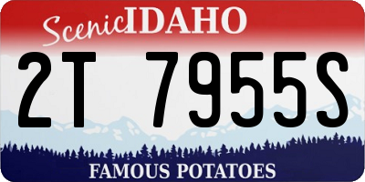 ID license plate 2T7955S