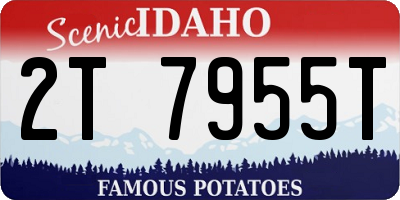 ID license plate 2T7955T