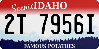 ID license plate 2T7956I