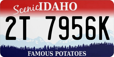 ID license plate 2T7956K