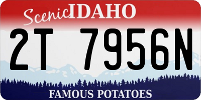 ID license plate 2T7956N