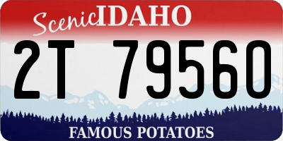 ID license plate 2T7956O