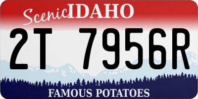 ID license plate 2T7956R