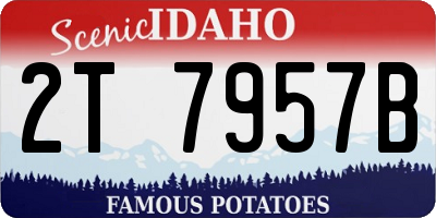 ID license plate 2T7957B