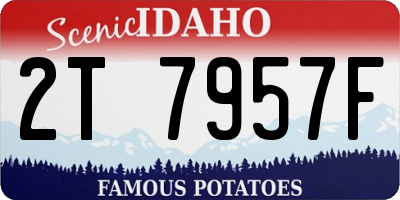 ID license plate 2T7957F