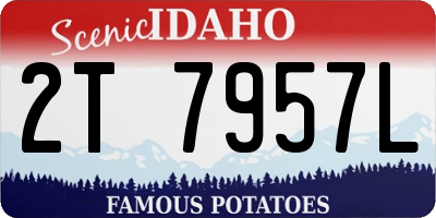 ID license plate 2T7957L