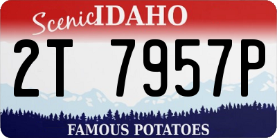 ID license plate 2T7957P