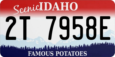 ID license plate 2T7958E