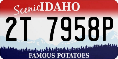 ID license plate 2T7958P