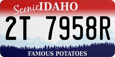 ID license plate 2T7958R
