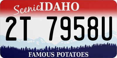 ID license plate 2T7958U