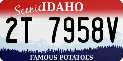 ID license plate 2T7958V