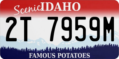 ID license plate 2T7959M