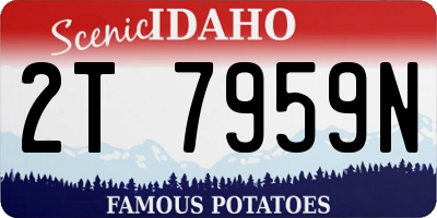 ID license plate 2T7959N