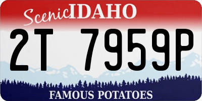 ID license plate 2T7959P
