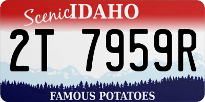 ID license plate 2T7959R