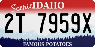 ID license plate 2T7959X