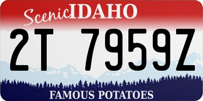 ID license plate 2T7959Z