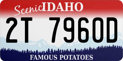 ID license plate 2T7960D