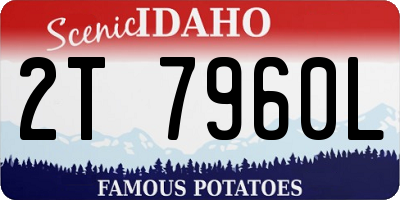 ID license plate 2T7960L