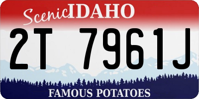 ID license plate 2T7961J