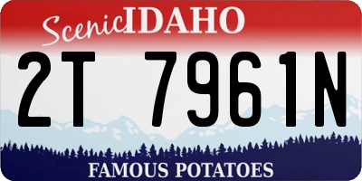 ID license plate 2T7961N