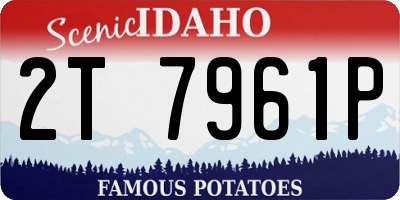ID license plate 2T7961P