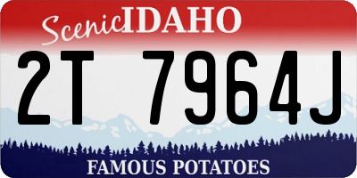 ID license plate 2T7964J
