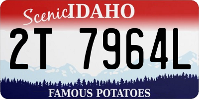 ID license plate 2T7964L