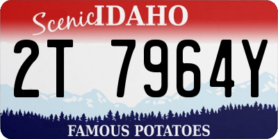 ID license plate 2T7964Y