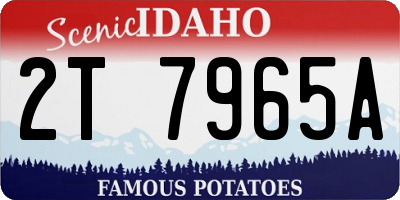 ID license plate 2T7965A