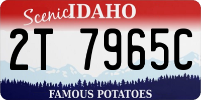 ID license plate 2T7965C