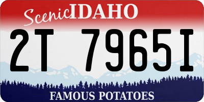 ID license plate 2T7965I