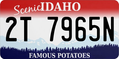 ID license plate 2T7965N